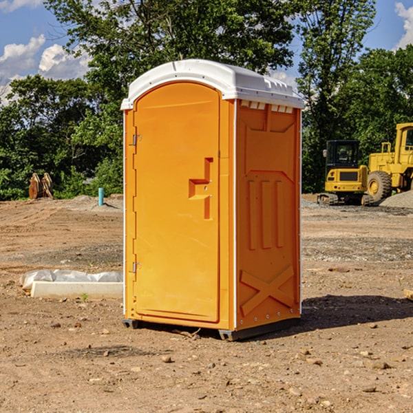 how often are the portable restrooms cleaned and serviced during a rental period in Robertson Wyoming